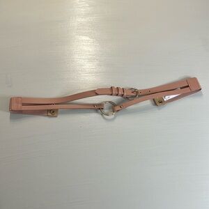 BCBGeneration Y2K Blush Pink and Gold Stretch Belt